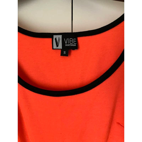 Florescent Orange & Black Lace Dress - Size Small - Picture 7 of 7